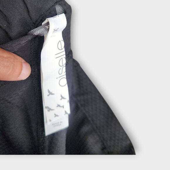 Oiselle Black Diamond Texture Stretch Pants Athleisure Women's Extra Small - Picture 4 of 7